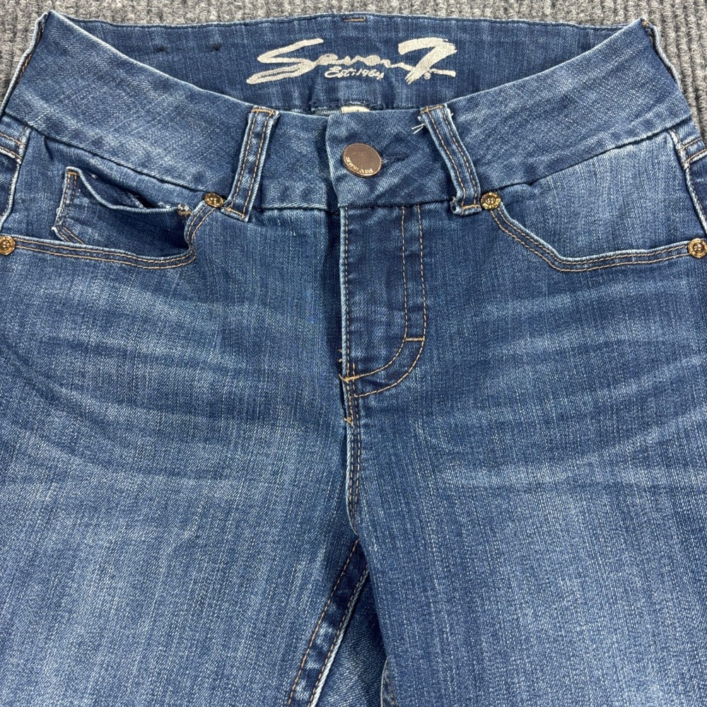 Seven7 Skinny Jeans Women 4 Blue Joy Tummyless Cropped MY1164QW